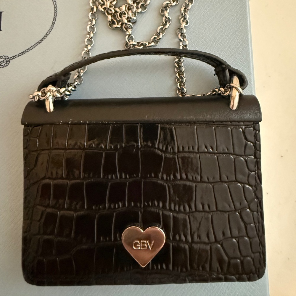 New never used cord leather Giambattista Valli mini chain bag